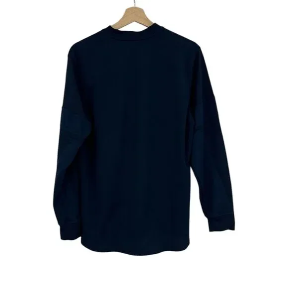 Nike Long sleeve Shirt mens Medium Navy Blue pullover - Picture 2 of 8